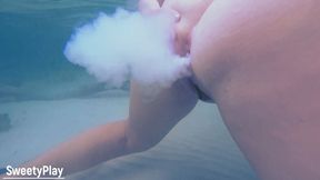 Ocean underwater milk anal enema fmom big asshole