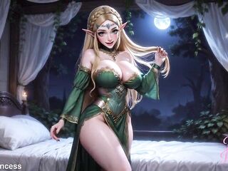 Princess Zelda Smutty Talk Tease Twerking Squirting Ahegao in Her Castle Bedroom - AI-generated NSFW Tiny Princess