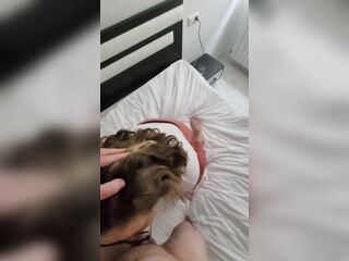 Stepbro Catches His Shy nerdy Step Sister/HAIRJOB/POV/GROANING