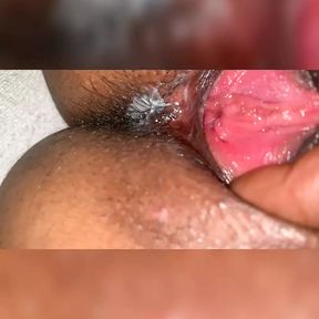 Fucked my wife pussy and anal with oil and she get creampie