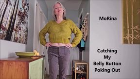 Catching My Belly Button Poking Out - MoRina accidental exposure belly button fetish roleplay
