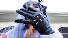 Kyoko Kirigiri smokes cigarette and shows her pussy