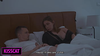 Shocking! Step Mom Seduces Step Son in Share Bed to Fuck Her Wet Pussy Naughty Lesson!