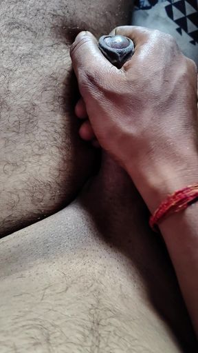 Indian desi boy Big long cock play with homemade masturbation