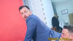 Cock addicted stallion Damon Heart gets a rough throatfuck
