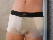 Teen Guy Pissing in His Boxers - Desperate Wetting