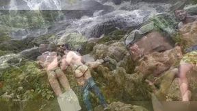 sexo a tres na cachoeira