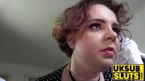 Curvy babe in stockings gets slapped then rides a cock&#x1F32D; passionately