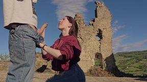 Amateur Whore Wants Cock at Outdoors Deepthroat with Stranger
