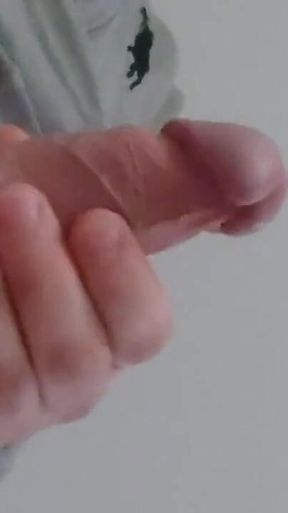 Milking My Cock with a Ring on My Balls