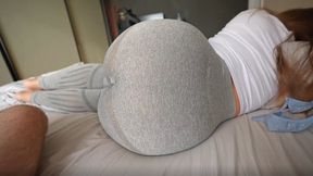 Step Sister Caught Me Jerking off and I Fucked Her Through a Hole in Her Leggings