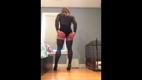 Hot Pants (trans, Crossdress, Female Mask, Mask, Transformation, High Heels, Milf, Bbw)