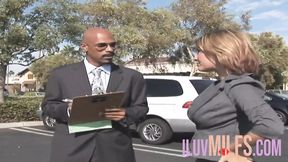 Milf with big tits fucks with boss in the office