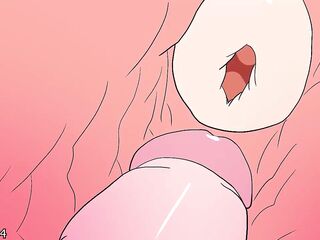 Bakugo screws Uraraka Ochaco during the time that this chab grabs her boobs and then cums inside her