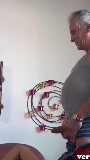 Spectacular moment from "German grandpa and grandma do first sex casting"