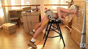 Gloryhole fun with petite construction worker Andrea Francis