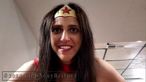 Curvy MILF Britney deep throats and swallows big cock