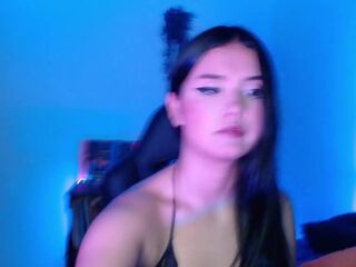 Cute beauty with a nice-looking face gets lustful whilst smokin' and watching her fans masturbate for her