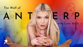 Petite blonde Luna Wolfs rides cock in VR