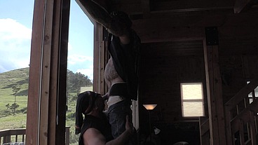 Two bikers in the mountains with Jim Love and Jason Collins