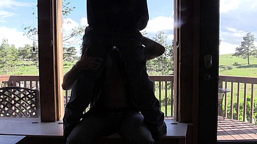 Two bikers in the mountains with Jim Love and Jason Collins