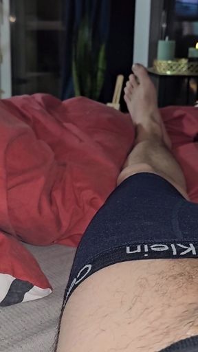 Jaw-dropping moment from "Young long cock is horny at home and can't stop pleasuring his cock"