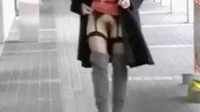 Asian Beauty Shows Off Her Body in Explicit Public Display