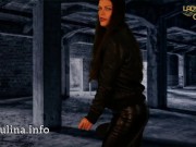 Lady Julina sucht Sitzgelegenheit Shiny Leder Leggings Facesitting