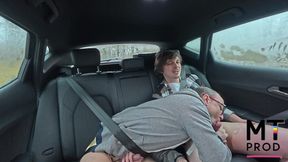 Two Straight Sucks Each Other and Tries to Fuck in the Back of a Car