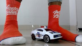 Patrol Car Feet Stomped and Breast Repress