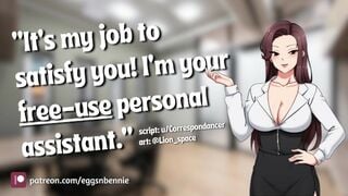 Your Promotion Comes with a Free-Use Personal Assistant [virgin listener] [ASMR erotic audio]