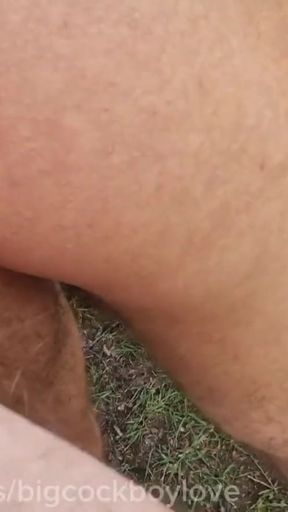 Public fuck on the track, a naked straight man gave his holes a no-condom fuck   Clip 1