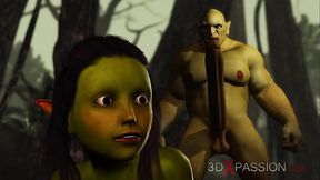 Extreme monster and hot female goblin get down in the great outdoors