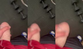 My Wife Caught Me nutting hard on Her Gym Mat while FTM bottom surgery guy watched