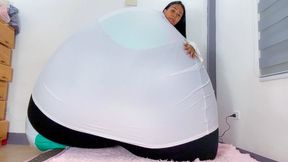 Sexy Camylle Stuffs Herself With A GIANT 72 Inch Beachball