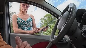 Alma Sol - Flash Dick At Mcdonalds Parking Lot Stranger Pulls Out His Cock And Gets A Risky Public Handjob
