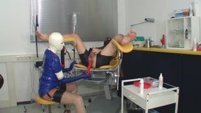 Anal slave in rubber