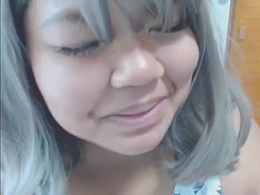 Happy feedee eating her dessert