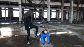 SARAH - Abandoned house and humiliated stupid bitch! (HD)