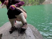 Turquoise Lake With Golden Waterfalls Nerdy Faery Outdoor Adventures