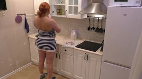 marta pregnant redhead milfs blowjob with mouth full of cum