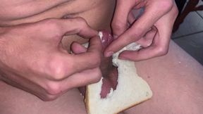 Pushing Bread Into My Tiny Soft Cock
