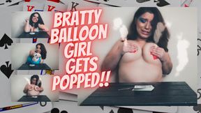 Bratty Balloon Girl Gets Popped!! - POV Beats Delilah In A Card Game and Gets To Pop Her!!