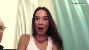 Witness Freya Dee's daring thrill in a seductive short skirt