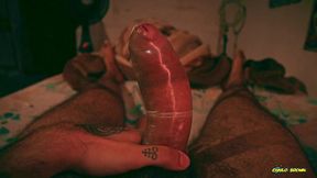 pov verbal jerkoff camilo brown breaks the condom to breed you with his big cock