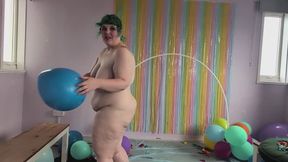 Silly balloon boa pops