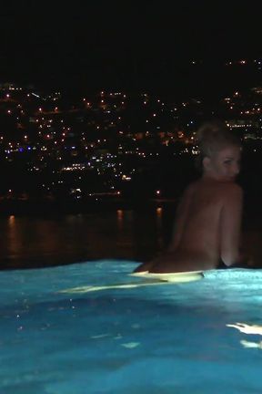 Couple Go for Late Skinny Dip Fondle