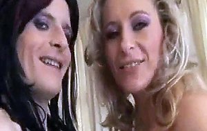 Tart fucks a travesty with a strap-on