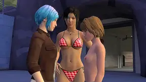 Lara Croft & Chloe Team Up With Max for Intense 3D Anime Action