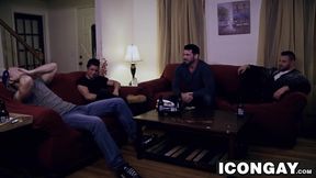 Roman Todd rides Nick Sterling big cock after movie night